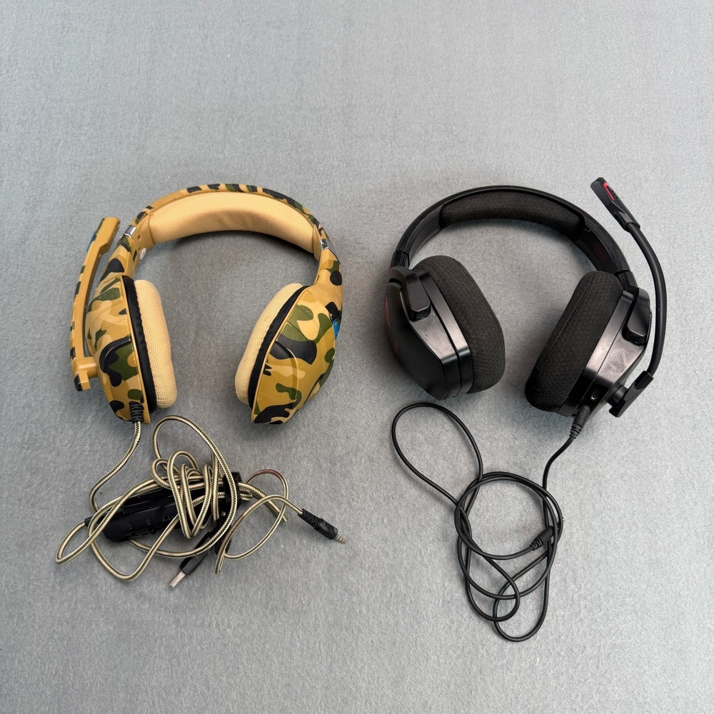 Beexcellent GM-1 Camo & NUBWO G06 Gaming Headset Bundle gaming Black Yellow